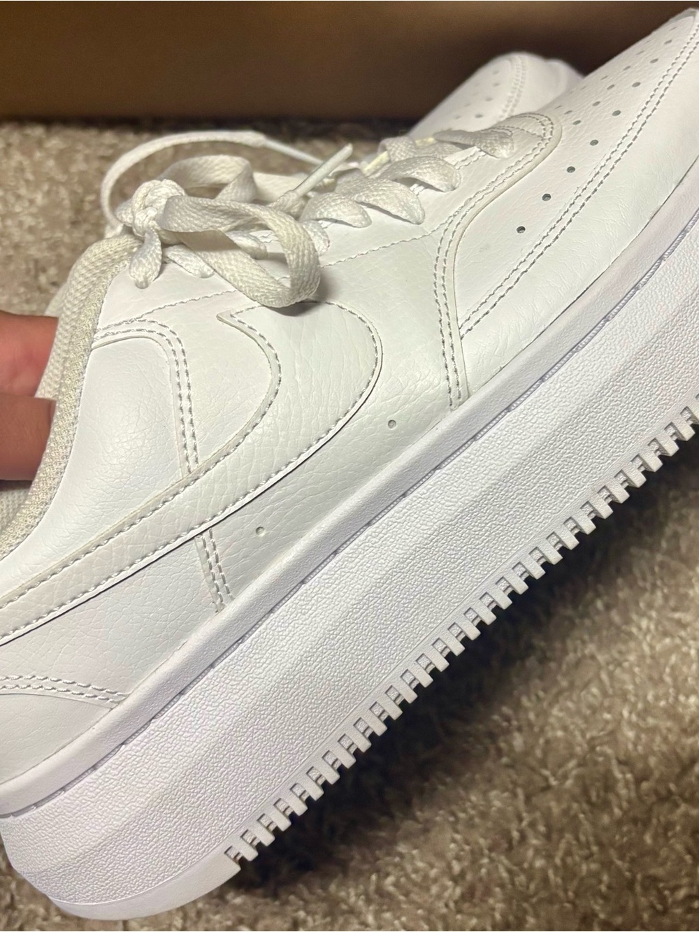 Nike Court Vision Alta LTR Triple White - Picture 1 of 8